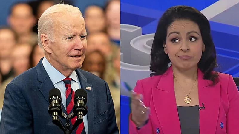 مذيعة تسخر من بايدن: لنلق نظرة على زعيم العالم الحر - فيديو