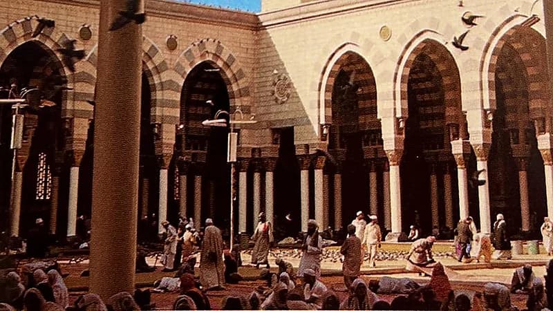 لقطة نادرة للمسجد النبوي في التسعينات الهجرية.. صورة