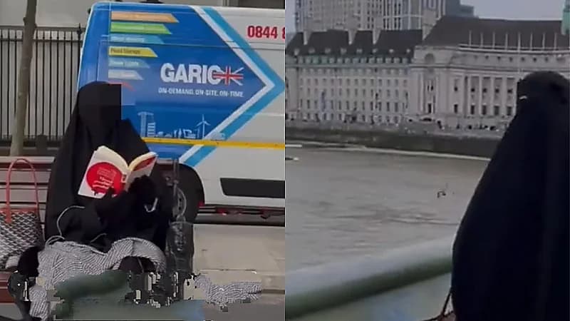 فتاة توثق التزامها بالنقاب بعد سفرها إلى لندن  ..  فيديو