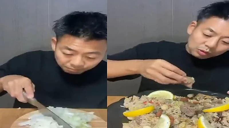 ياباني يقبل تحدي متابعيه ويطهو الكبسة السعودية لأول مرة.. فيديو