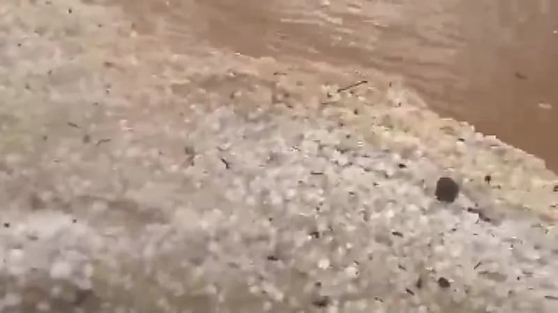 تساقط برد قوي شمال غرب العاصمة الرياض ..فيديو