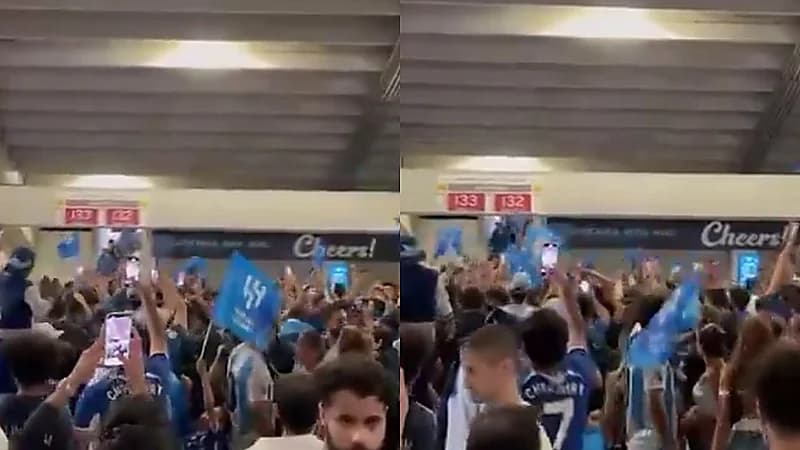 جماهير الهلال تحتفل بسفير العرب في المونديال وتزلزل أمريكا باسم الهلال.. فيديو