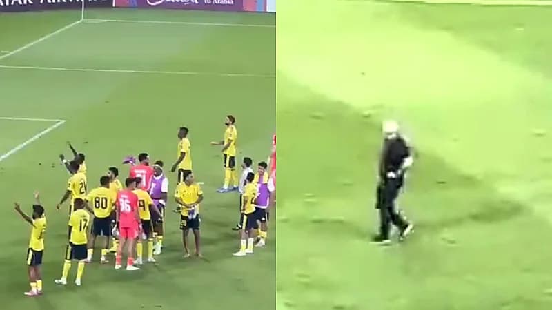 جيسوس يشارك لاعبي النصر فرحة الفوز وسط تفاعل كبير من الجماهير  ..  فيديو