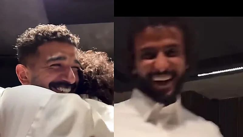 المعيوف يلتقي بـ ياسر الشهراني ويحتضنه بسلام حار .. فيديو