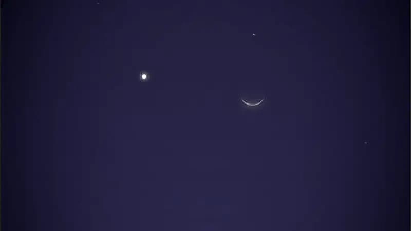 اقتران القمر والمشتري يزين سماء المملكة مساء اليوم