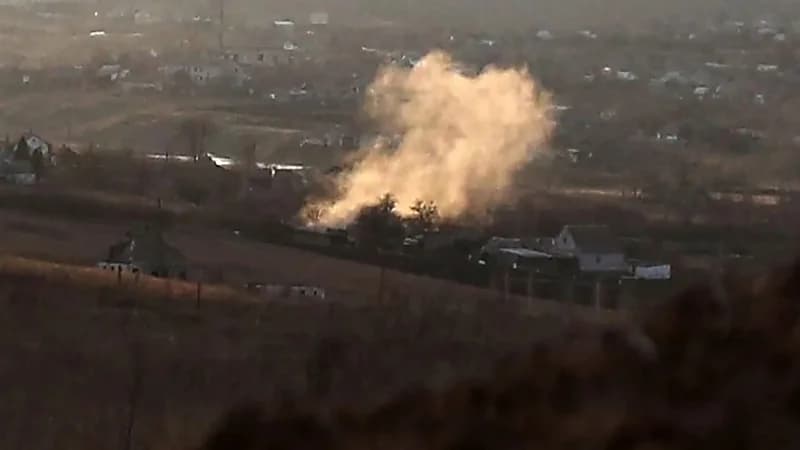 إنفجار وتقاعد أدخنة في مدينة لفيف الأوكرانية