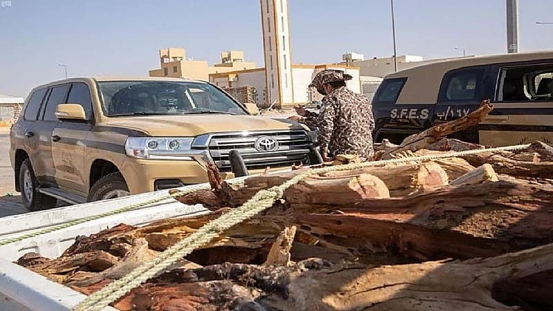 ضبط مخالف لنظام البيئة لتخزينه حطبًا محليًا في منطقة المدينة المنورة