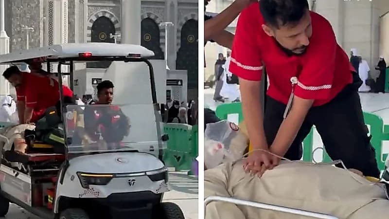 الهلال الأحمر ينقذ معتمرًا عراقيًا بعد توقف قلبه في المسجد الحرام .. فيديو