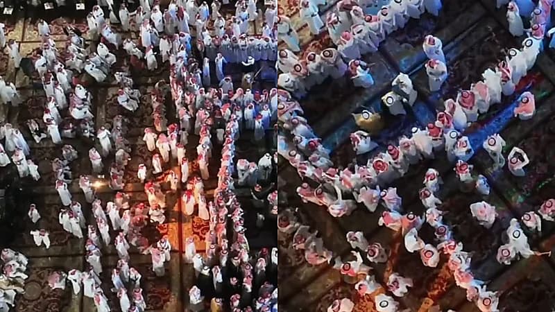 تبوك تحتفي بزفاف 114 عريسًا وعروسًا في أضخم حفل جماعي سنوي.. فيديو