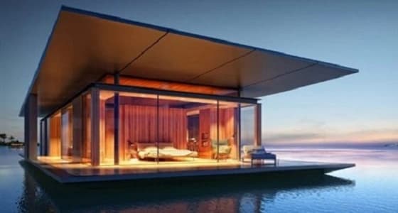 منزل عائم لإنقاذ المواطنين من الفيضانات والأعاصير