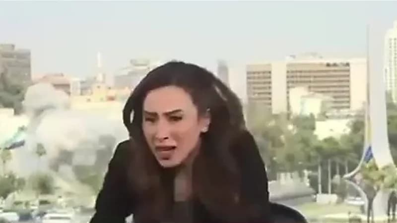 لحظة استهداف مبنى هيئة الأركان في دمشق.. فيديو