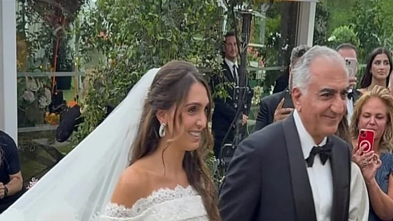 حفيدة شاه إيران تستعين بـ إيلي صعب في فستان زفافها.. فيديو