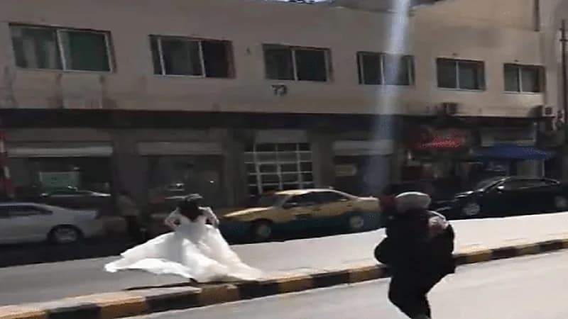 شاهد.. عروس هاربة تثير الجدل بين المتابعين