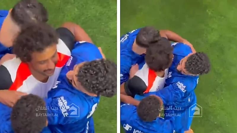 لاعبو الهلال يستقبلون ياسر الشهراني بالأحضان .. فيديو