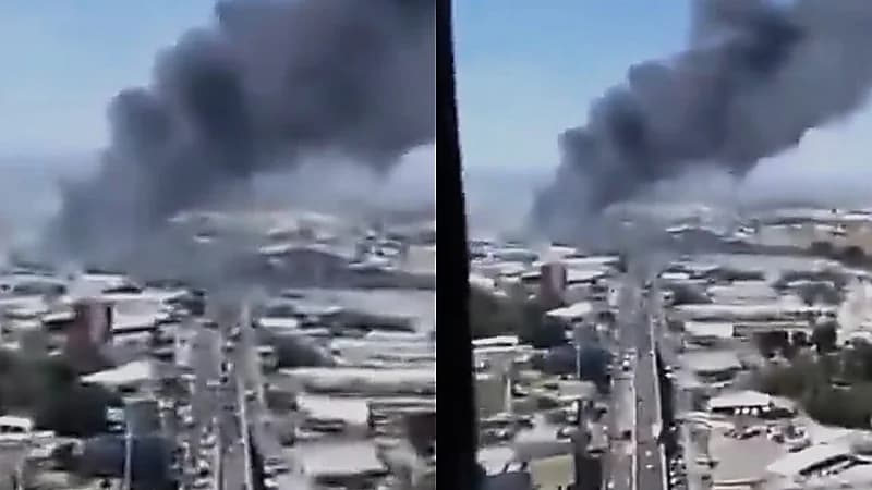 حريق هائل يدمر مئات السيارات في معرض.. فيديو