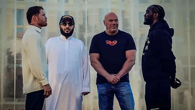تركي آل الشيخ يحضر أول مواجهة "Face Off" بين كانيلو و كروفورد في لاس فيغاس.. فيديو