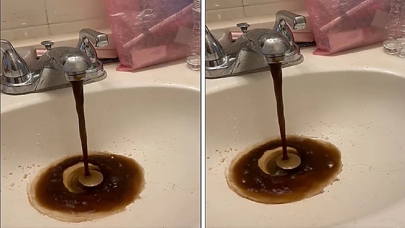 لا تصلح للاستخدام الآدمي .. شاهد المياه التي تصل للمنازل بأمريكا