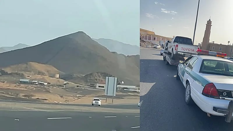 ضبط قائد مركبة مارس التفحيط بطريق تبوك القديم