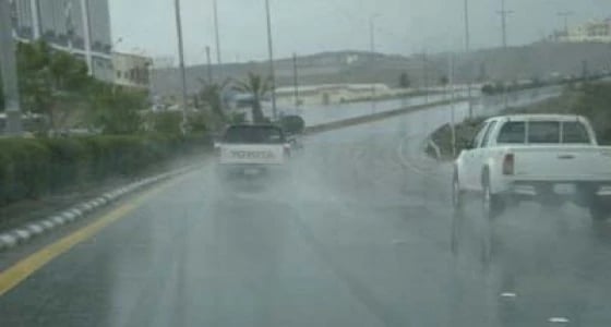 هطول أمطار على محافظتي عفيف والغاط