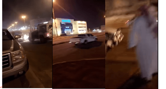 بالفيديو.. قائد مركبة مخالف يصدم دورية ويلوذ بالفرار