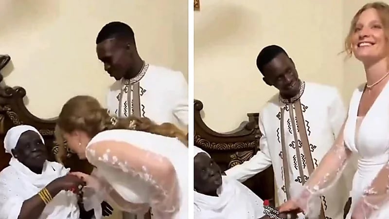 أوروبية حسناء تقع في غرام شاب إفريقي.. فيديو