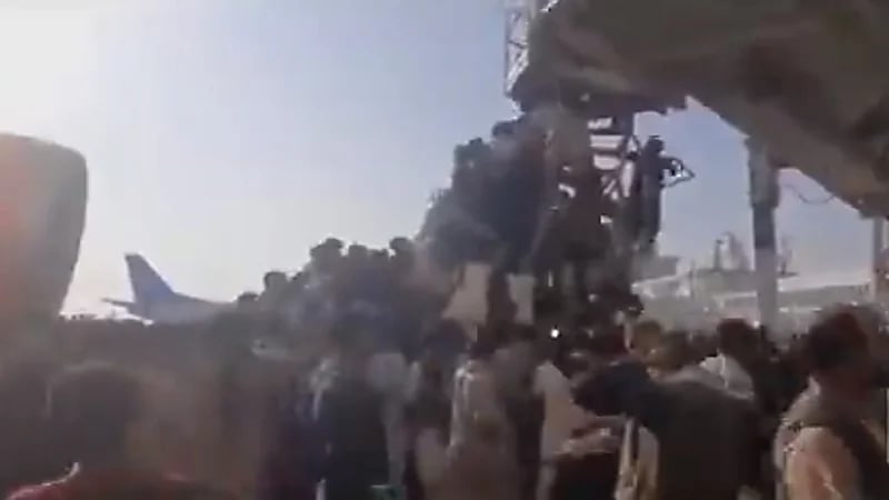 بالفيديو..قوات أمريكية تطلق النار عشوائيا على مدنيين في مطار كابل وتسقط عددا من الضحايا