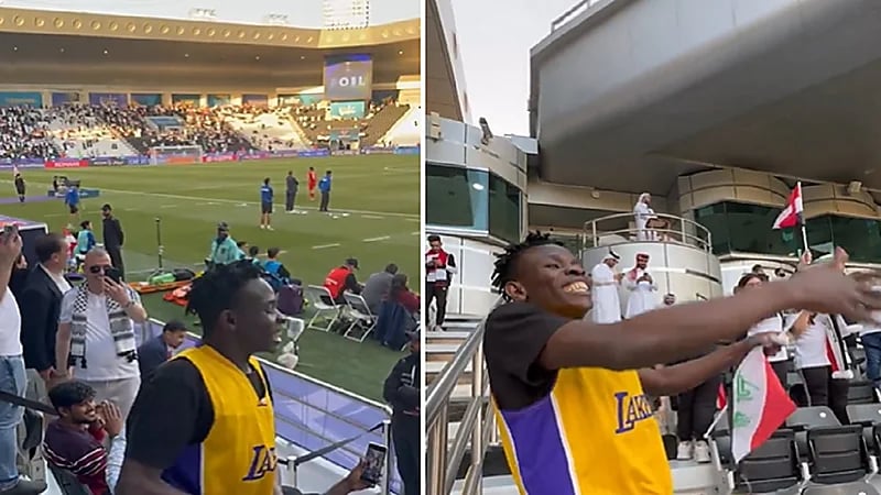 فرحة مشجع بهدف العراق الثالث في مرمى فيتنام .. فيديو