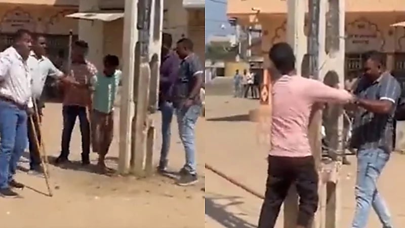 فيديو..جلد مسلمين في الهند أساءوا لمناسبة هندوسية