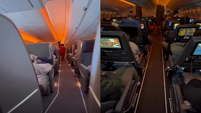 الفرق بين الدرجة السياحية ودرجة رجال الأعمال في الطائرة.. فيديو