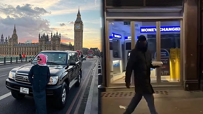 مشهور خليجي يهاجم المشردين في شوارع لندن .. فيديو