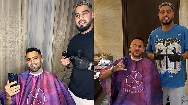 زاره باهبري ليصبح بعدها حلاق نجوم كرة القدم بالرياض