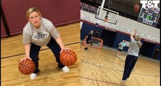 بالفيديو.. حامل تستعرض مهارتها في كرة السلة قبل ساعات من الإنجاب