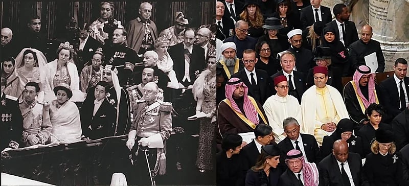 صدف تاريخية تجمع الأمير فهد وحفيده وإمبراطور اليابان بالملكة إليزابيث