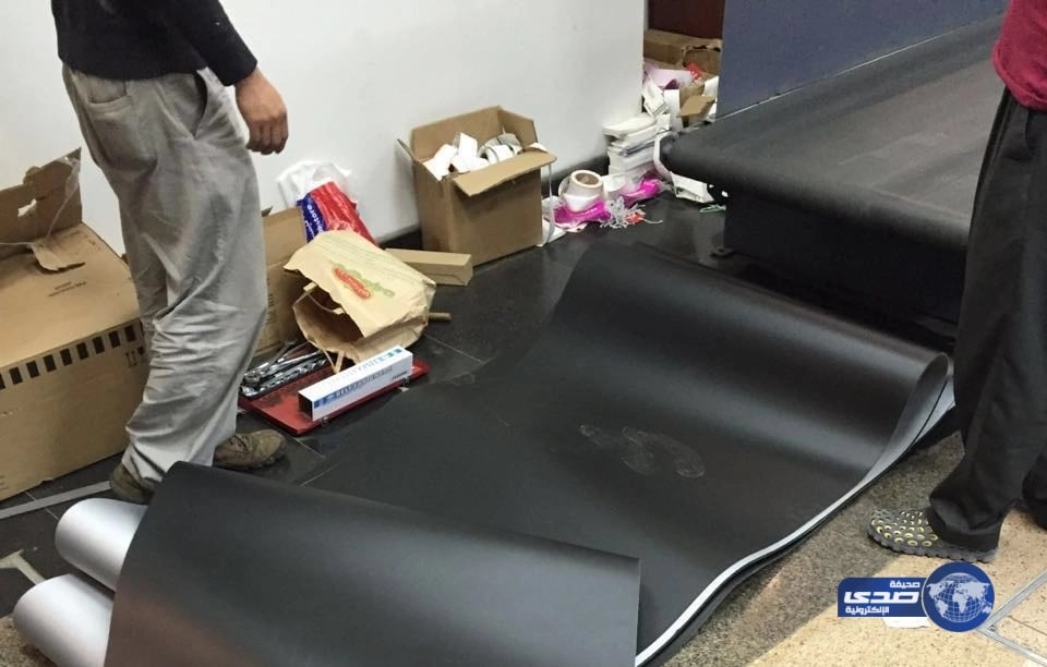 صيانة سير العفش الخاص بمطار الملك عبدالله في جازان