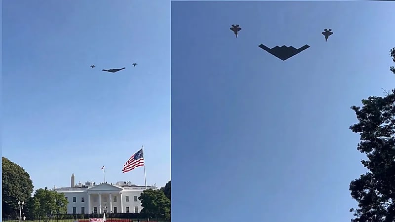 الطائرات الشبحية تحلق فوق البيت الأبيض في ذكرى الاستقلال .. فيديو