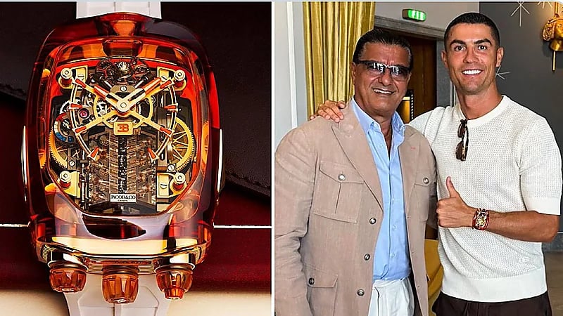 رونالدو يشتري ساعة قيمتها مليون ونصف دولار.. فيديو