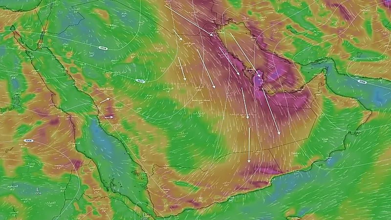 المسند يتوقع نشاط في الرياح وغبار على عدة مناطق