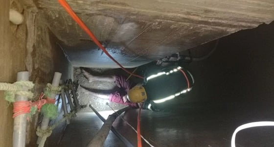 إنقاذ عامل آسيوي من الاختناق داخل خزان مياه بالمجاردة