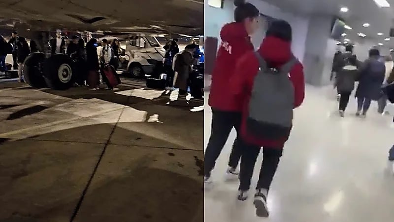 فوضى عارمة في مطار دمشق بعد انسحاب الجهات الأمنية وتعليق الرحلات .. فيديو