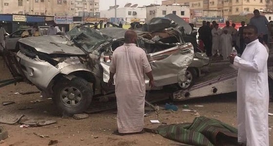 جسر الميناء بجدة يتسبب في اصطدام 16 سيارة