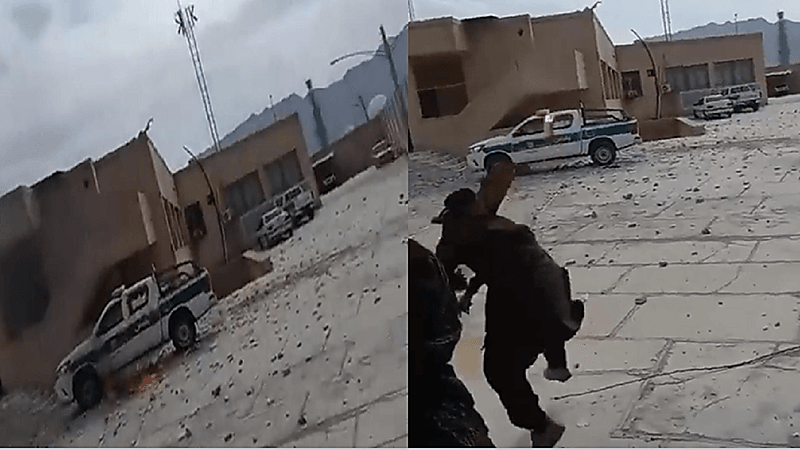 بالفيديو.. حرق مبنى تابع للحرس الثوري الإيراني على يد الثوار