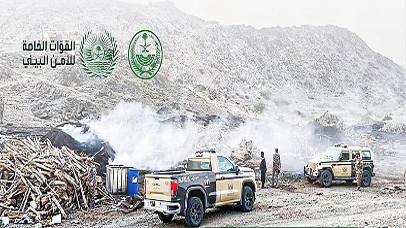 ضبط مخالفًا لنظام أمن الحدود لقطعه الأشجار وتحويلها لفحم بجدة