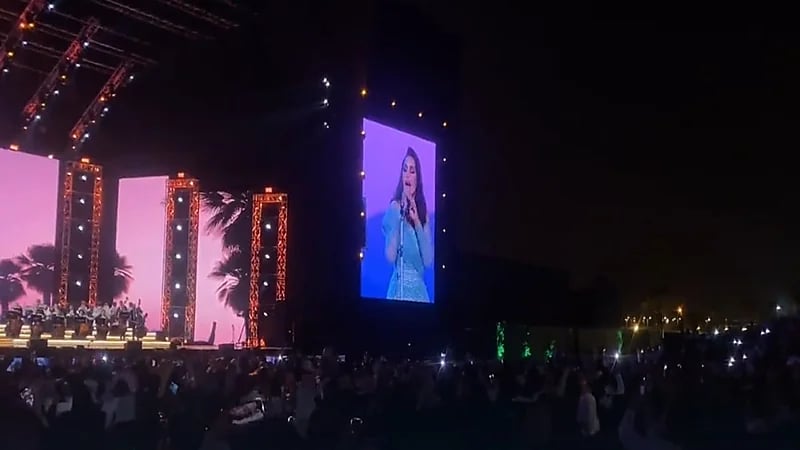 بالفيديو.. عبادي الجوهر وأحلام يطربان الجماهير في الرياض