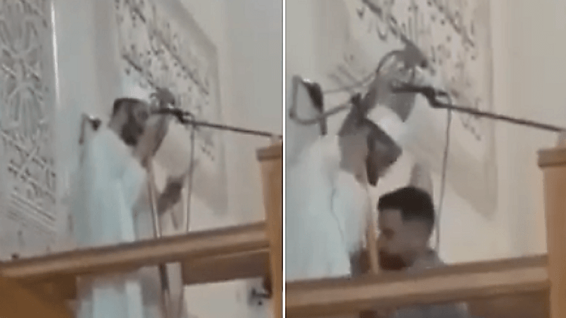 شاهد.. خطيب يتوفاه الله على المنبر بعد حديثة عن الموت