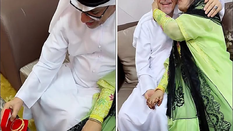 فتاة توثق احتفال والديْها بذكرى زواجهما الـ 46