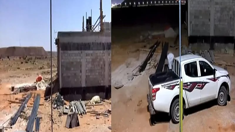 كاميرا مراقبة تنقذ صاحب منزل تحت الإنشاء من لصوص الحديد (فيديو)