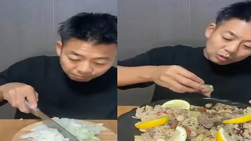 ياباني يقبل تحدي متابعيه ويطهو الكبسة السعودية لأول مرة.. فيديو