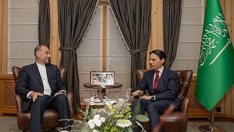 وزير الخارجية يلتقي نظيره الإيراني في دافوس