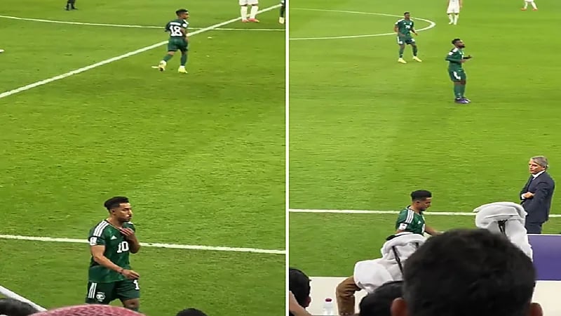 ردة فعل سالم الدوسري بعد استبداله .. فيديو