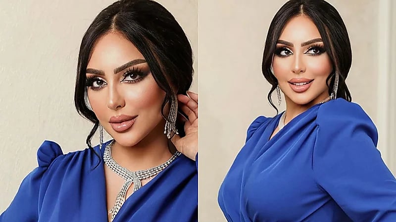 إطلالة زرقاء لـ ريماس منصور تخطف الأنظار  ..  فيديو